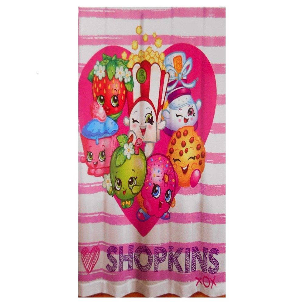 Shopkins Fabric Shower Curtain Kids Bathroom Girls